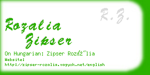 rozalia zipser business card
